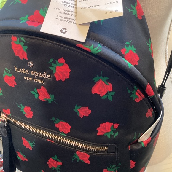 KATE SPADE ROSE TOSS PRINT BACK PACK NEW 1191 - Picture 3 of 7